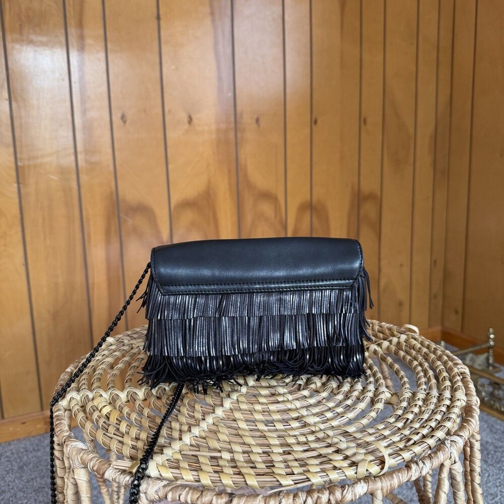 Loeffler Randall Black Fringe Crossbody Bag - Picture 2 of 15